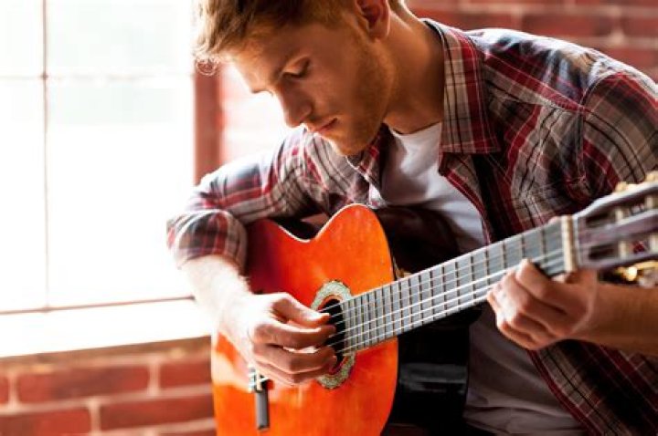 A man plays the guitar in Being in the World.