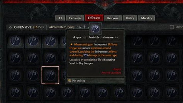 Aspect of Unstable Imbuements in Diablo 4