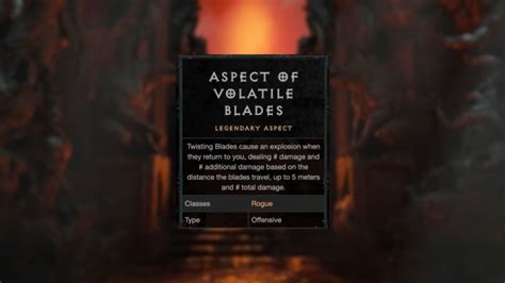 Aspect of volatile Blades in Diablo 4