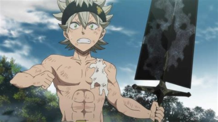 Asta training shirtless in Black Clover