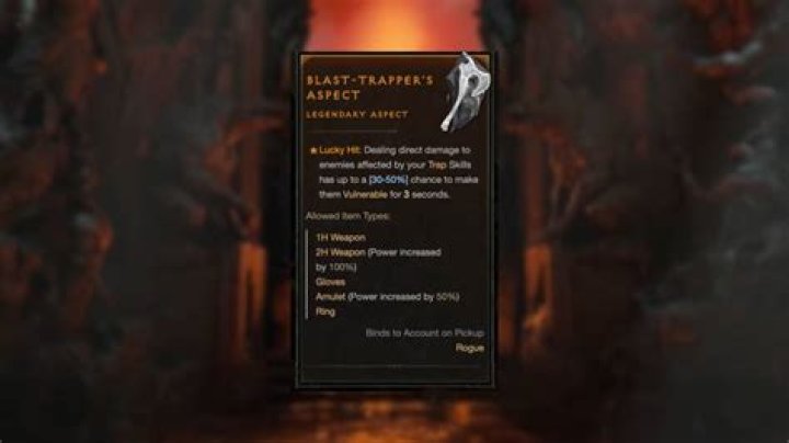 Blast Trapper's Aspect in Diablo 4