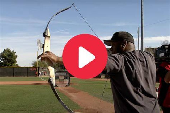 Bo Jackson shooting an arrow
