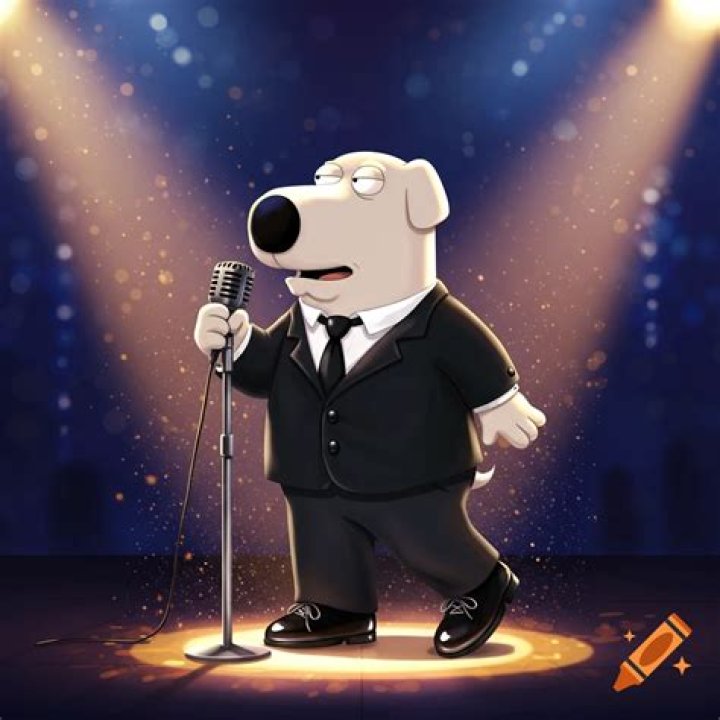 Brian holding a microphone while on stage in After Life