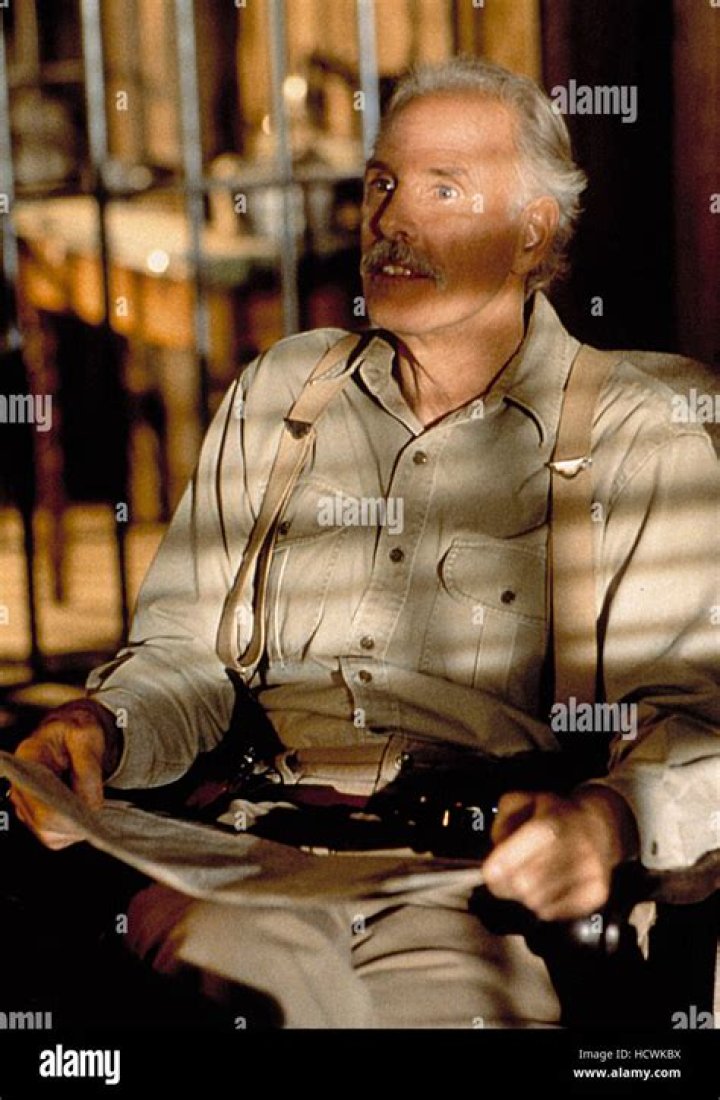 Bruce Dern standing on a train track in Nebraska