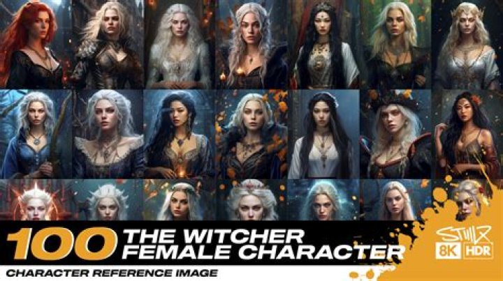 Characters from The Witcher and The Witcher: Blood Origin.