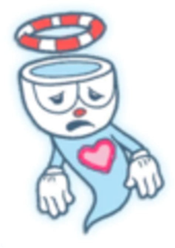 Cuphead faces down a ghost coming out of the Phantom Express.