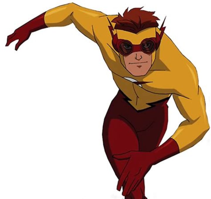 Kid Flash running.