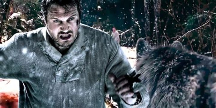 Liam Neeson-fighting wolf-The Grey