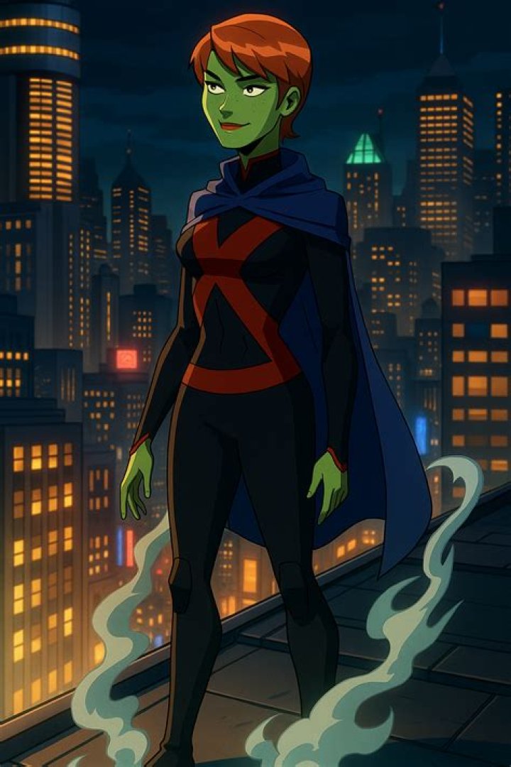 Miss Martian outside.