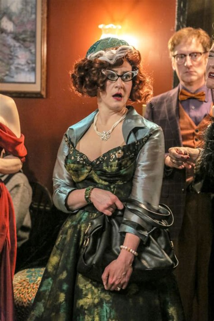 Split image of Mrs. Peacock and Meryl Streep in Florence Foster Jenkins