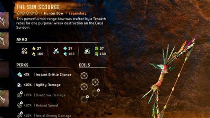 The Sun Scourge Hunter Bow in Horizon Forbidden West